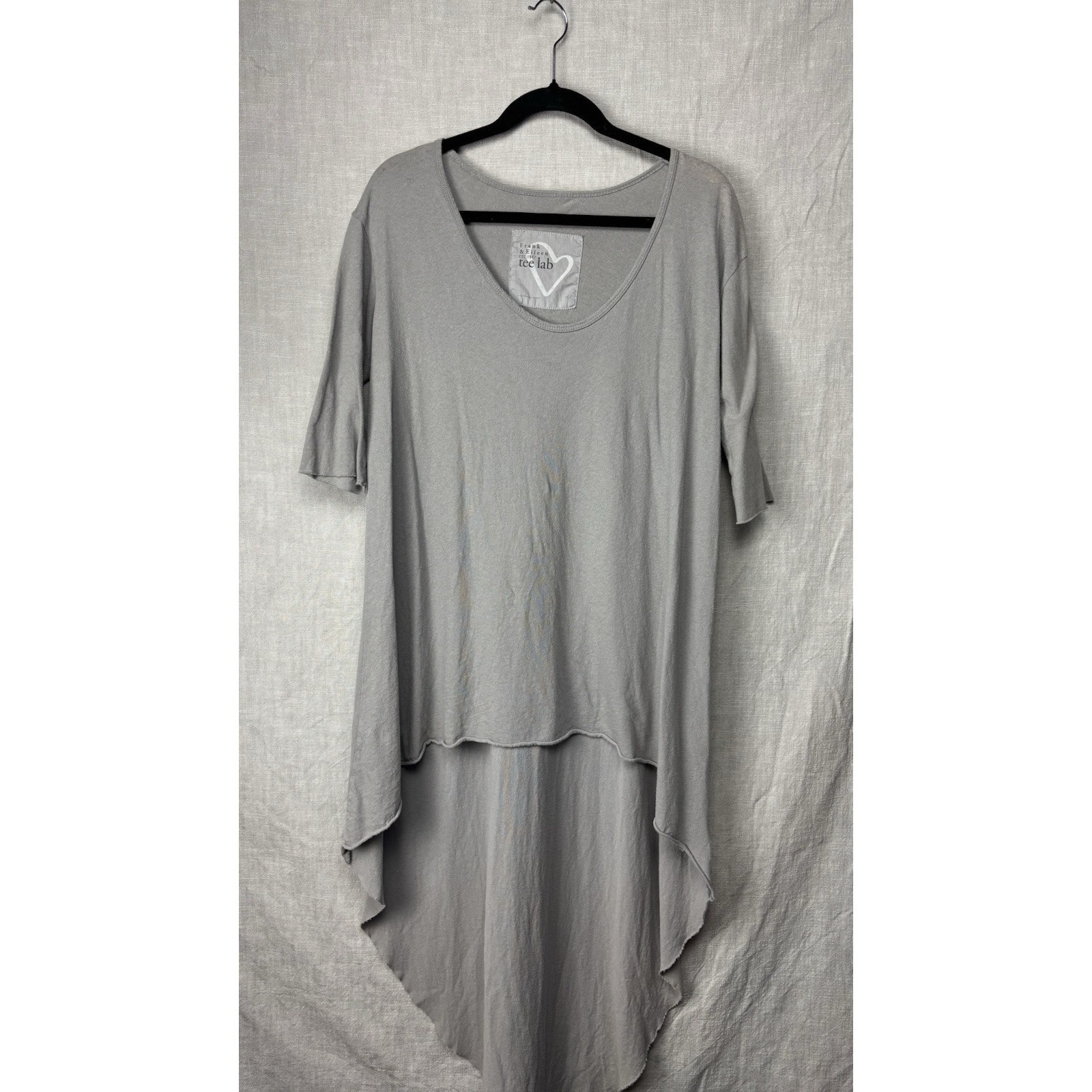 Frank & Eileen Tee Lab Cotton Short Sleeve Maxi Gray Dress Sz M